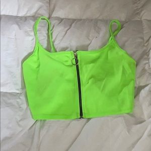 Neon Green Charlotte Russe Croptop